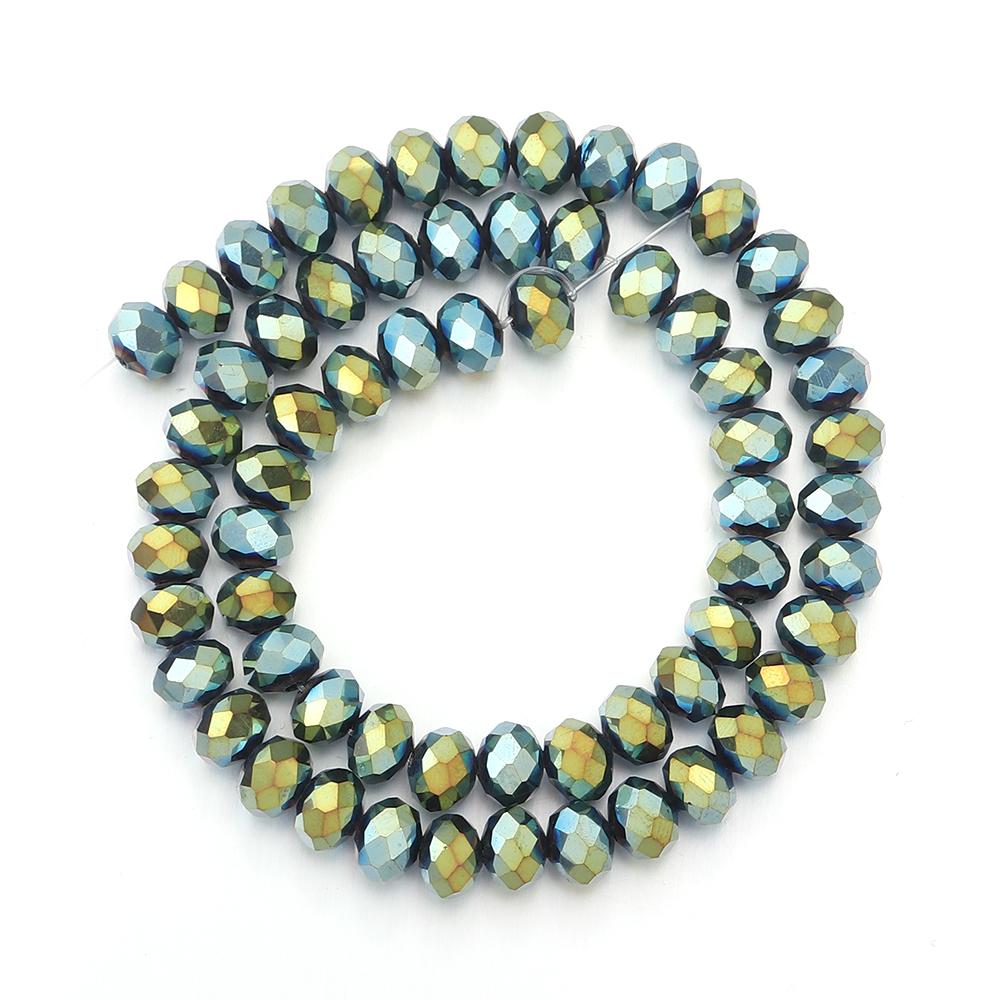 3/4/6/8/10mm Faceted Crystal Beads Green AB Abacus Glass Loose Spacer Beads For Jewelry Making DIY Necklace Bracelet Accessories