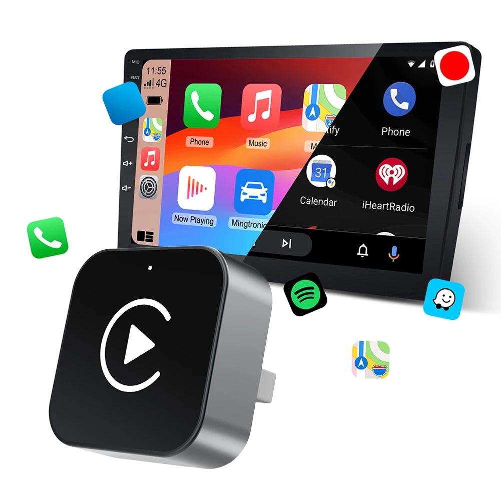 2 in 1 Wireless CarPlay Android Auto Adapter Plug & Play Convert Wired to Wireless Dongle for Factory Wired CarPlay Cars