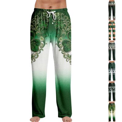 Herren St. St. Patrick's Day Druck Haus Schlafhose