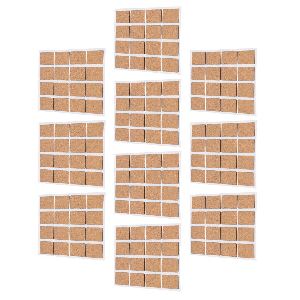 160 Stück Kork Holz Etiketten Aufkleber Wasserdicht Selbstklebend Namensschild Rechteckige Etiketten für Bastelarbeiten