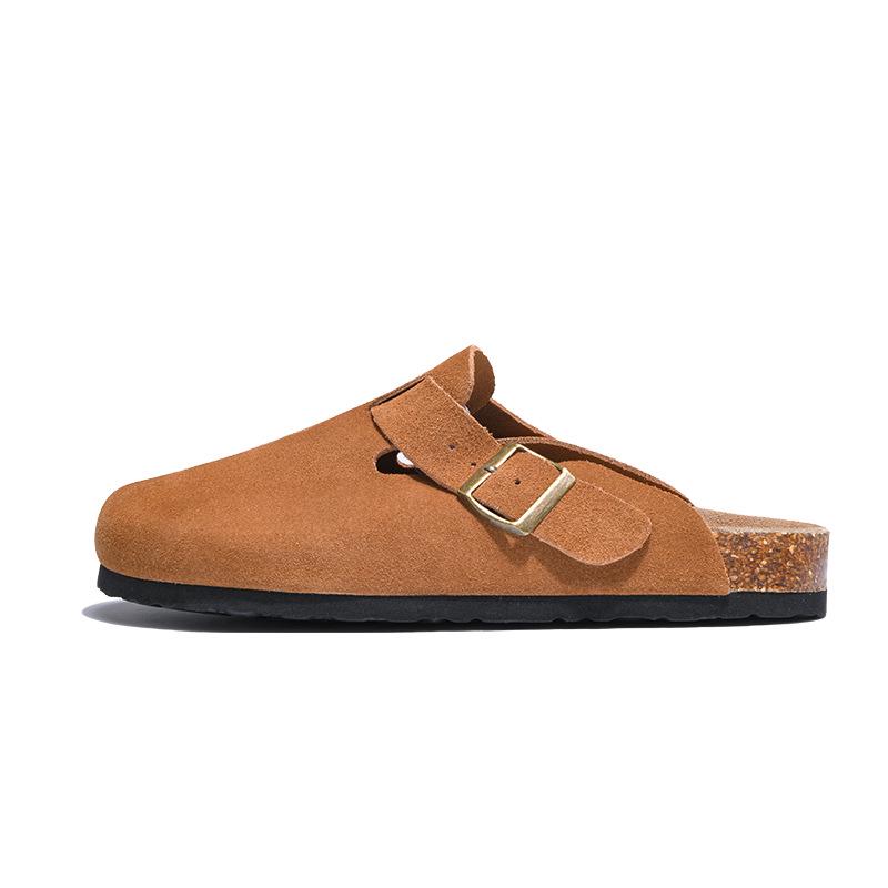 Oficjalne Damskie Retro Birkenstock Klapki na Grubej Korkowej Podeszwie z Zakrytymi Palcami - Wszechstronny Modny Design na Wszystkie Okazje