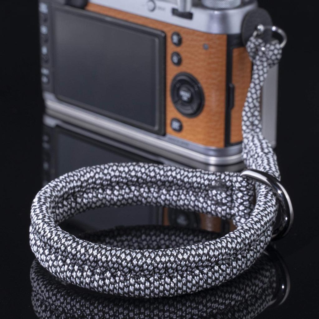 Camera Wrist Strap Paracord Camera Hand Strap Wrist Lanyard for DSLR or Mirrorless MID [Qiang Ni] - High-End Cameras, Black, (White)