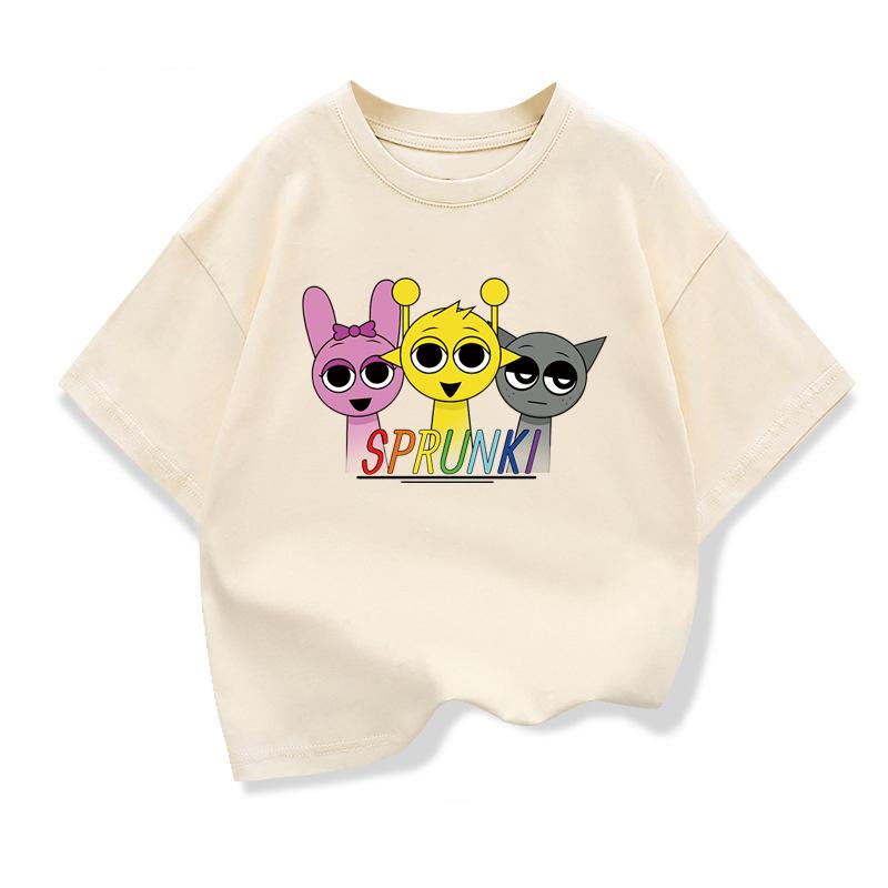 Letní Nové Sprunki Tričko Dětské Oblečení Chlapci Dívky Kreslené Oblečení Batole Léto Anime Kojenecké Trička s Krátkým Rukávem Dárek