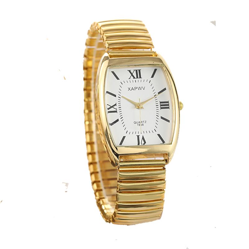 Fashionable Barrel-Shaped Simple Elegant Elegant Quartz Watch Women's Elastic Band Retro Women's Watch