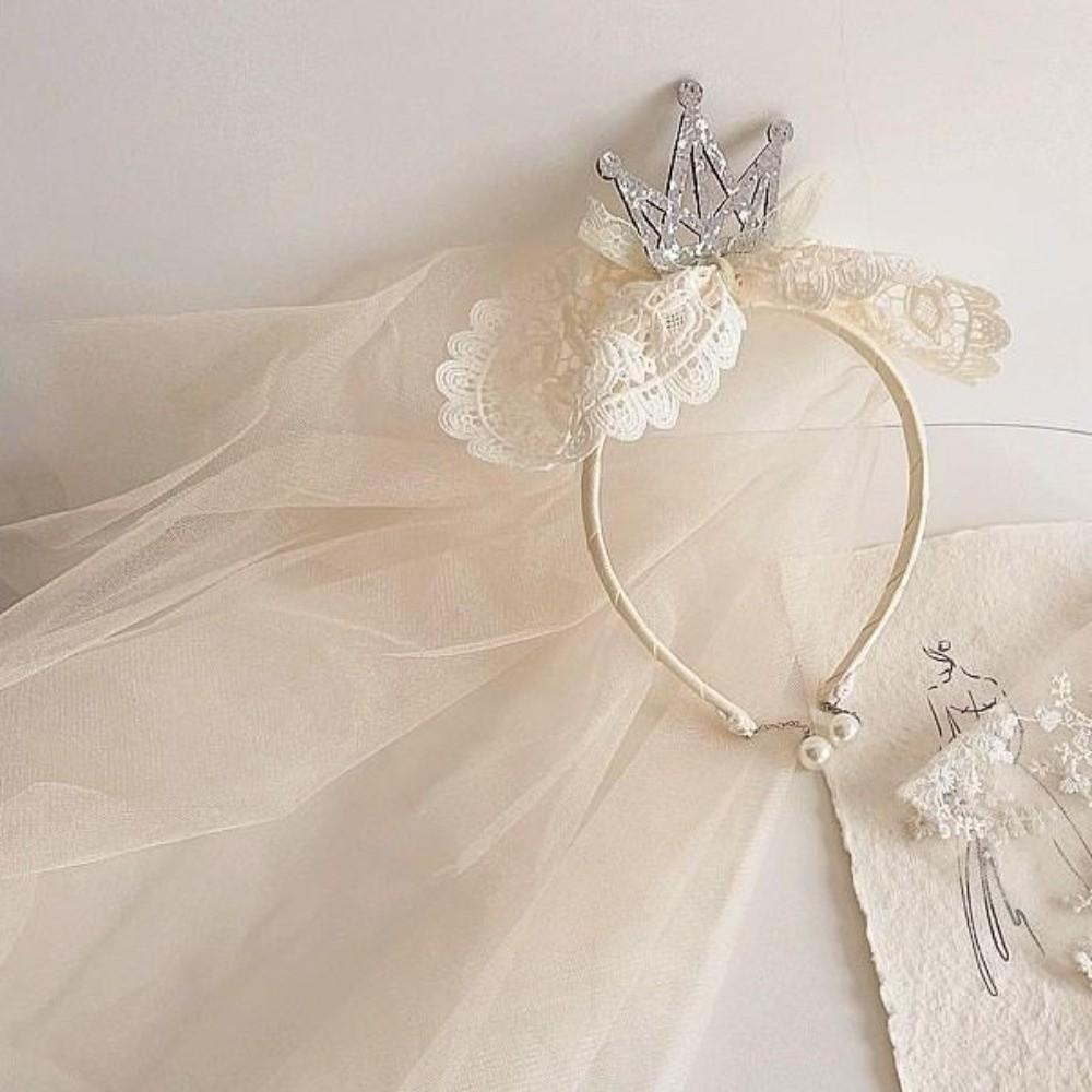 Gauze Happy Birthday Headband Mesh Girls Hair Hoop Cute Birthday Hairband Party