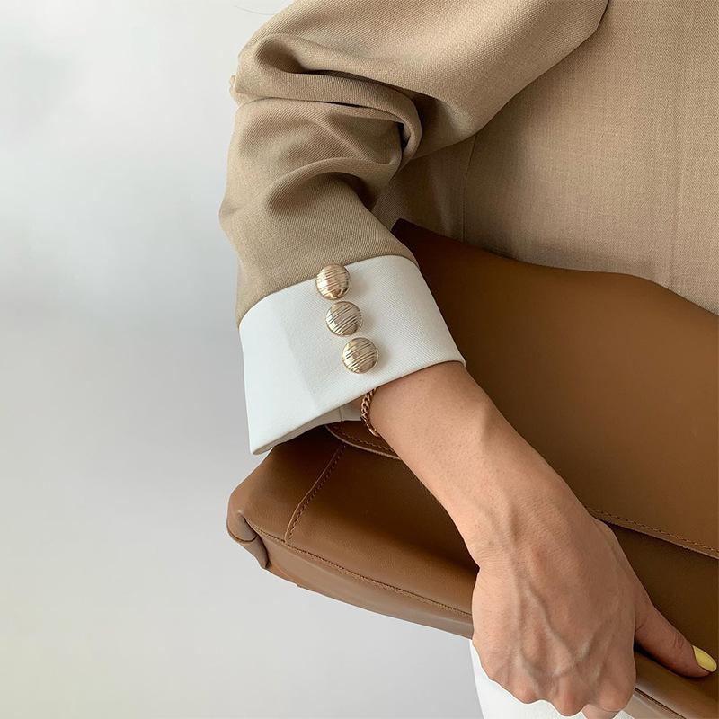 Pants Sets Two Piece Suit Elegant Women Blazer Cardigan Stand Collar Coat Straight Pants Casual Spring Autumn Winter