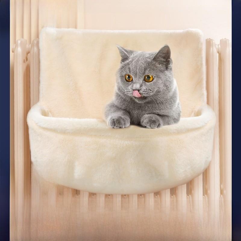 Pet Bed Hanging Style Plush Fabric Warm Cat Bed For Indoor And Outdoor Use
