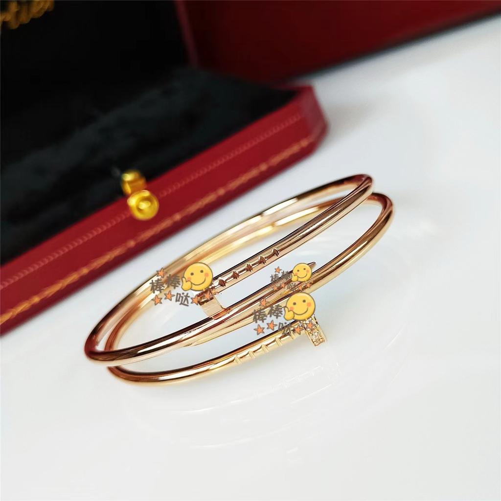 Kajia Nagelarmband Dick vergoldet 18 Karat Gold Glänzendes Armband Voll mit Diamanten Kopf und Schwanz Diamant Schmuck Für Männer und Frauen Geometrie