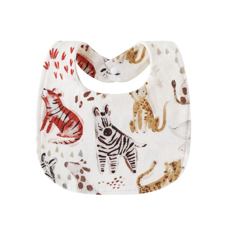Newborn Baby Bibs Pure Cotton Double Layer Drool Bibs High Absorbency Burp Cloths For Infants Toddlers Soft Skin Friendly