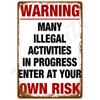Retro Wall Art Mural Outdoor House Bathroom Home Room Decorations Decor Vintage Metal Signs Plates Tin Sign Posters Man Cave Bar