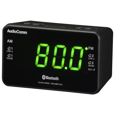 Ohm Radio Sveglia AudioComm Elettrica con Funzione Bluetooth Orologio Digitale Altoparlante Wireless AMFM OHM Nero RAD-MBT101Z 03-0775