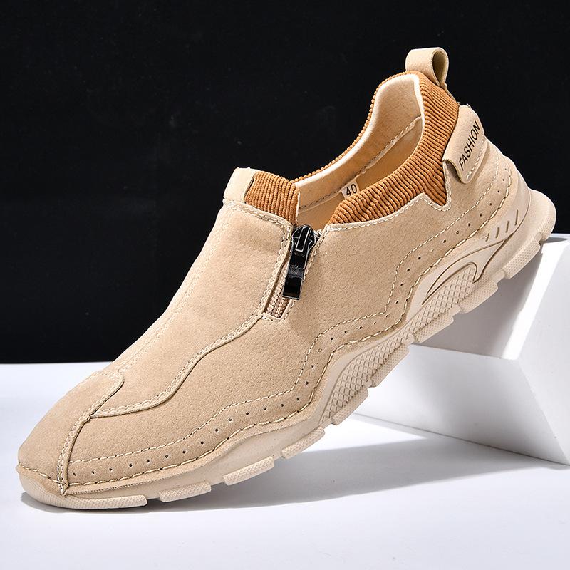 Men's Casual Leather Shoe Cover Foot Lefu Shoes Flat Soft High Quality Slip-on Loafers