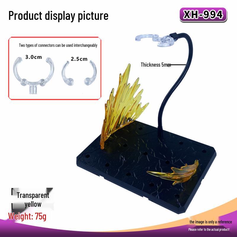 Snake Bone Fire Wind Poseable Stand: Special Effects Display for Gundam Model or Anime Figure Statue Aura.