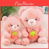 Cute Strawberry Bear Plush Toy Soft Stuffed Animal Cuddle Doll Gift For Girls