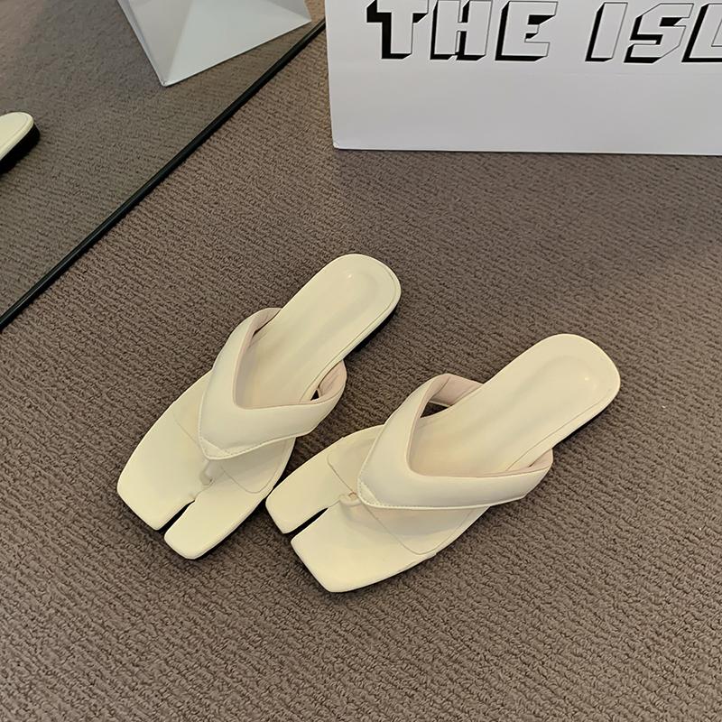 2025 Sommer Damen Zehensteg-Slipper Mode Flats Pantoletten Komfort Outdoor Strandurlaub Flip Flop