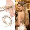 18-Inch Hand-Woven Bohemian Style Clip-In Braids Extension Piece, Bohemian Dreadlock Style, Synthetic Fiber Weave Extension for Women