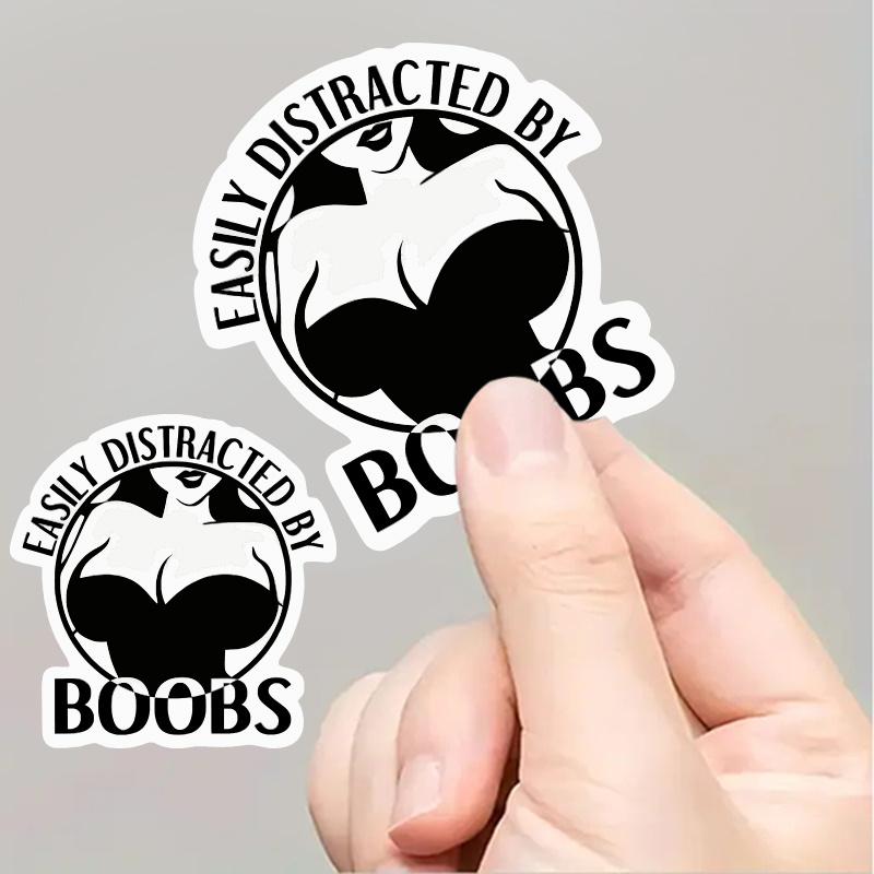 Self-Adhesive Decal, Humorous Easily Distracted by Design, Waterproof & Funny Car Stickers Durable for Laptop, Car, Luggage, Skateboard & More 1/PCS-3/Inch