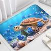 Bunte Badezimmertür-Matte mit Seestern-Muster, wasserabsorbierender kleiner Teppich, Toilettensitz-Matte, dekorative Bodenmatte, maschinenwaschbar