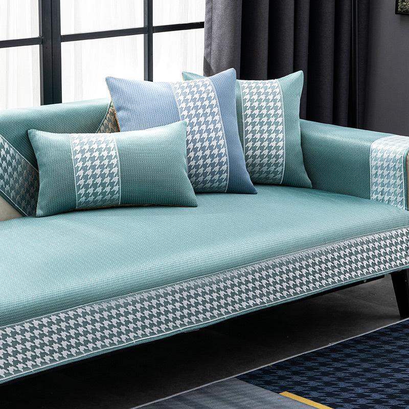 Ice Silk Sofa Cushion Summer Summer Non-Slip Sofa Cover Cushion Simple Modern Summer Mat Cover Cloth
