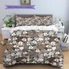 Cartoon Animal Art Pattern Bedding,Quilt Set Quilt Cover Pillowcase Home Birthday Gift (1 * duvet cover + 2 * pillowcase, without core)