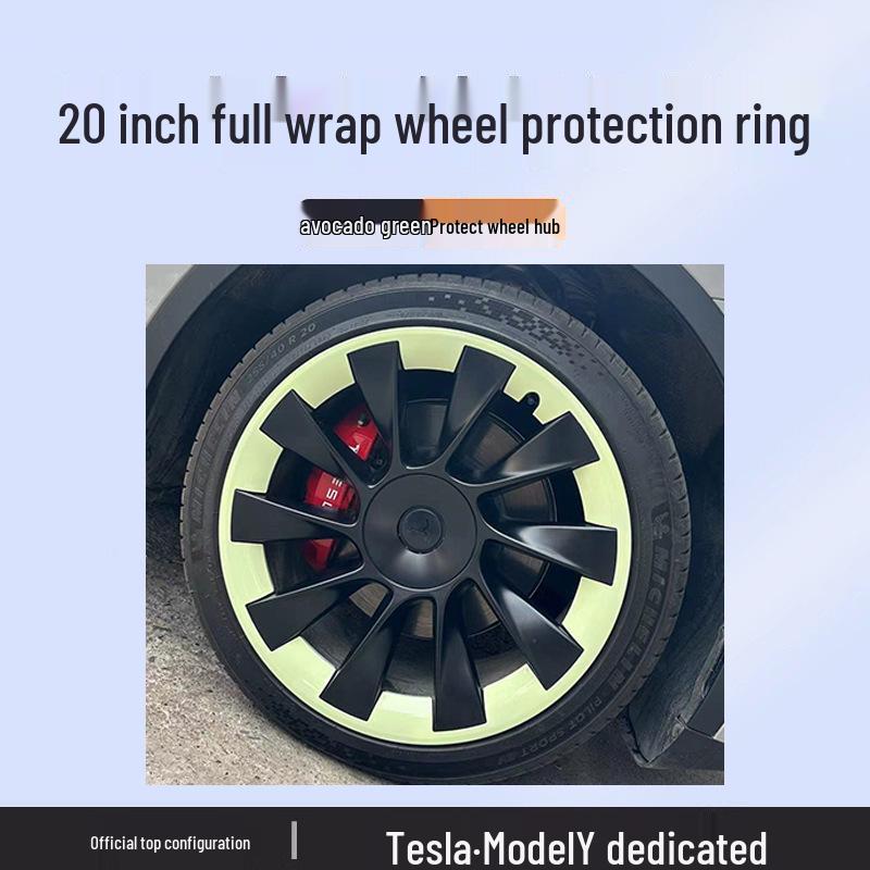 Tesla Model Y 20-Inch Wheel Rim Protective Hubcap - Anti-Scratch, Full Coverage Modification Accessory