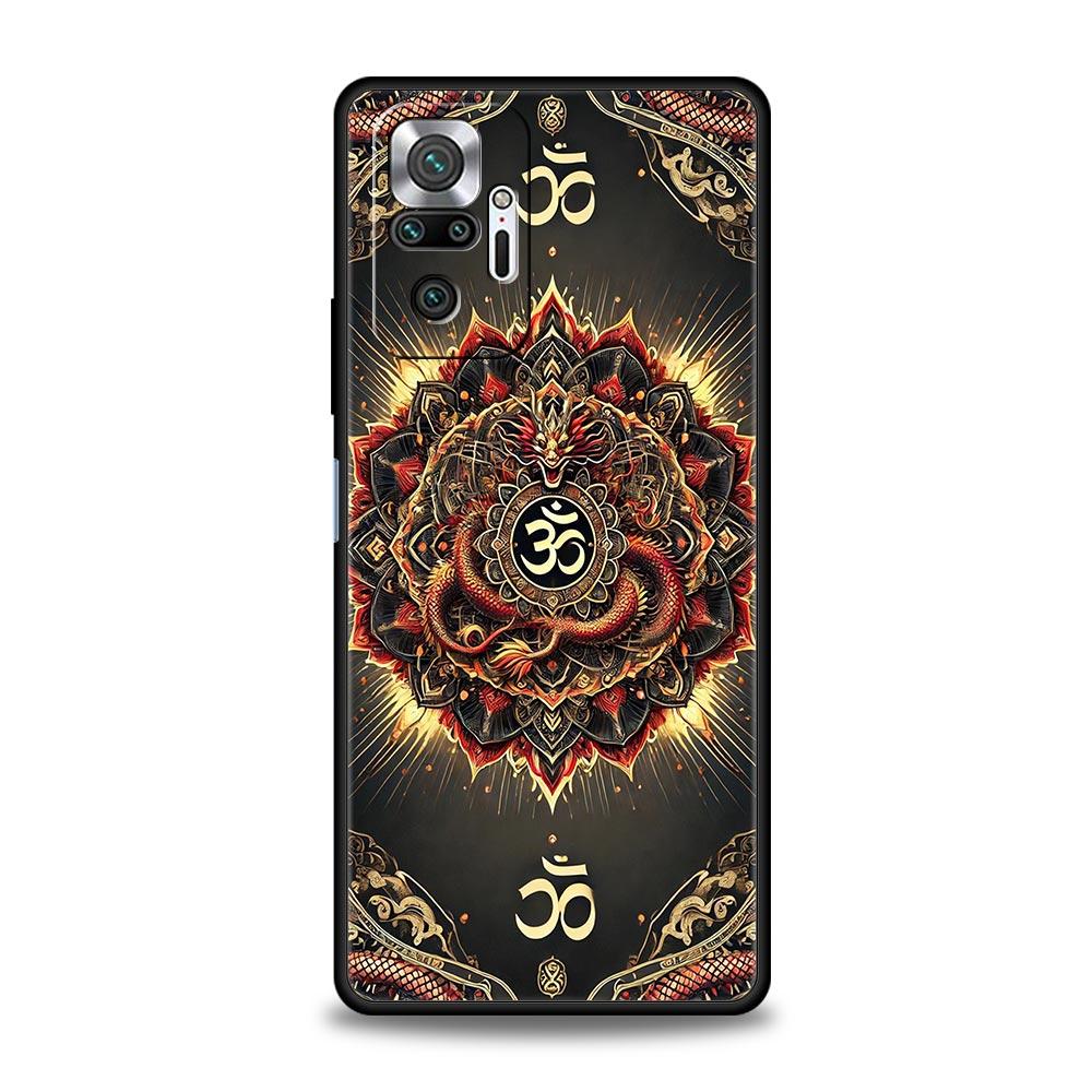 Indian Pattern Mandala Phone Case Cover for Redmi 14C 10C Note 15 14 13 12 10 11 K40 Pro Plus 5G Soft TPU Shockproof Shell Capas