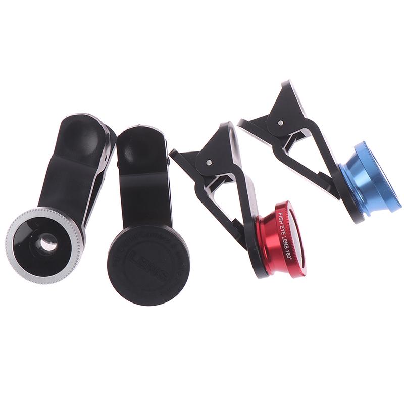 1Set Universal Clip 3In1 Hd Fisheye Camera Wide-Angle Phone Lens Phone Accessory