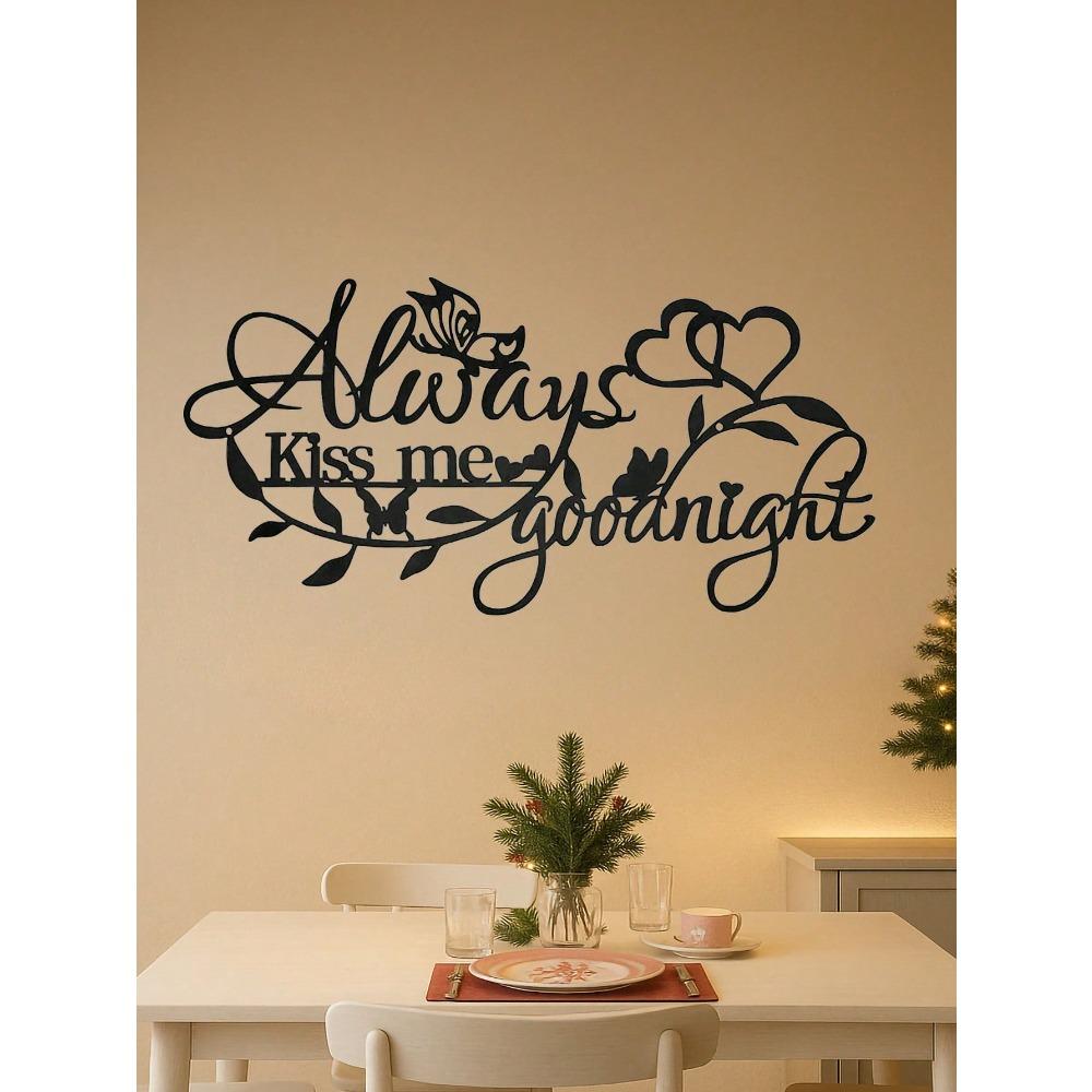 Metal Wall Art Romantic Love Sign Home Decor Living Room Bedroom Wedding Decoration Gift