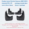 2007 2008 2009 2010 Guardabarros delantero trasero 4 piezas para Porsche Cayenne Guardabarros Guardabarros Protector contra salpicaduras Guardabarros Accesorios para coche