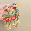 Handmade Colorful Flower Tassel Earrings Beaded Colorful Floral Earrings Vacation