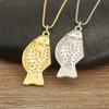 Nidin New Fashion Women's Minimalist Textured Fish Pendant Necklace Tone Animal Jewelry for Everyday Wear Perfect Gift for Her