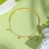 Minimalist Ball Semi-circle Bracelet for Women,Flat Cross Chain Stainless Steel Bracelets,Waterproof Jewelry Gift