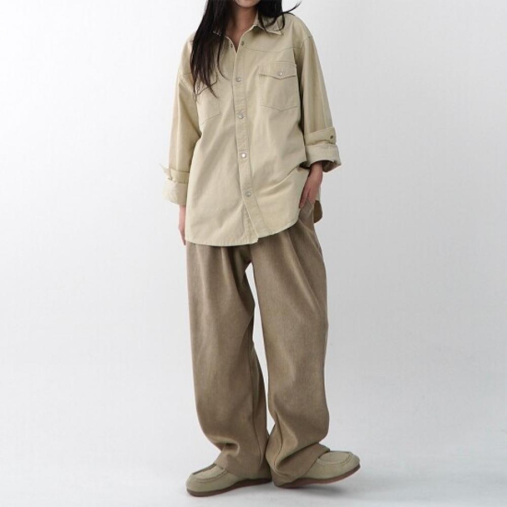Onl Women Corduroy Wide Pants Golde Pants Pintuck Wide Pants