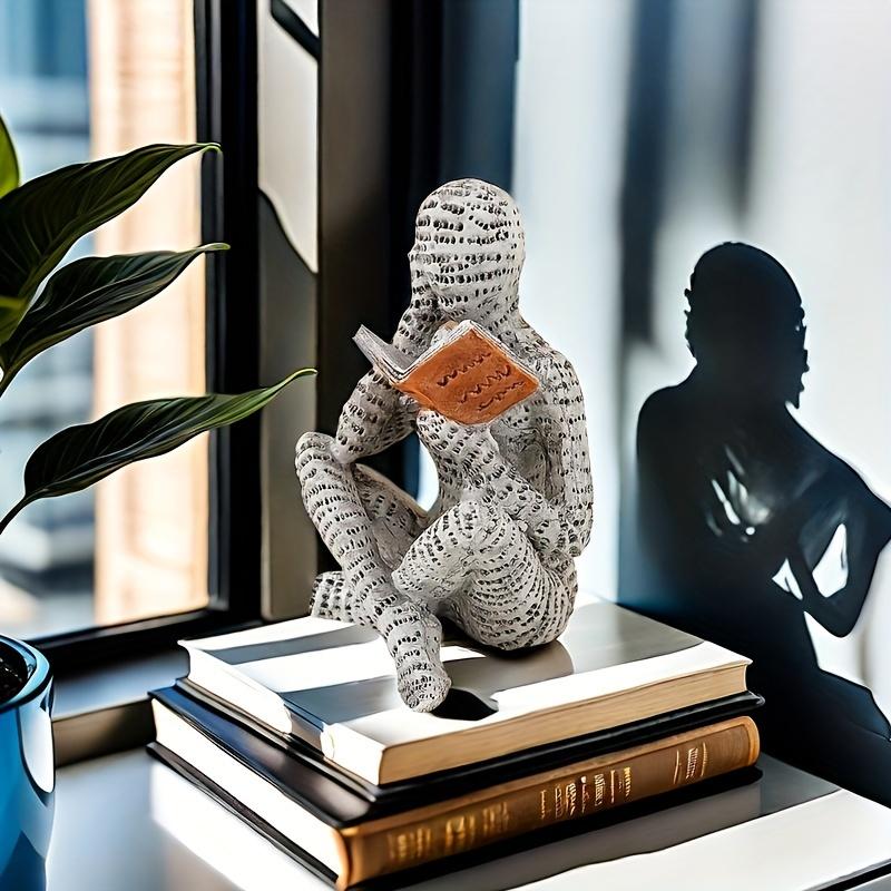 Modern Abstract Reading Characters - Unique Resin Home Decor for Bedrooms, Desks, Offices, the Perfect Holiday Gift for Friends