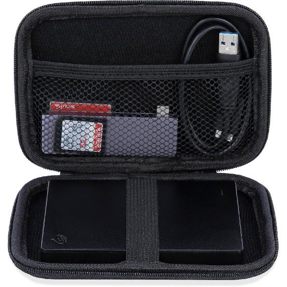 Ginsco Hard Shell Travel Case for Seagate Portable 1/2TB 5TB External Hard Drive,for UnionSine 500GB/1TB Ultra Slim Hard Drive,Universal HDD Case for