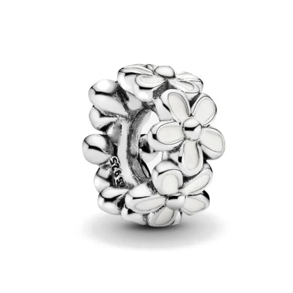 New 925 Silver Heart Spacer Beads for DIY Bracelet Fashion Jewelry Women Accessories Openwork Charm