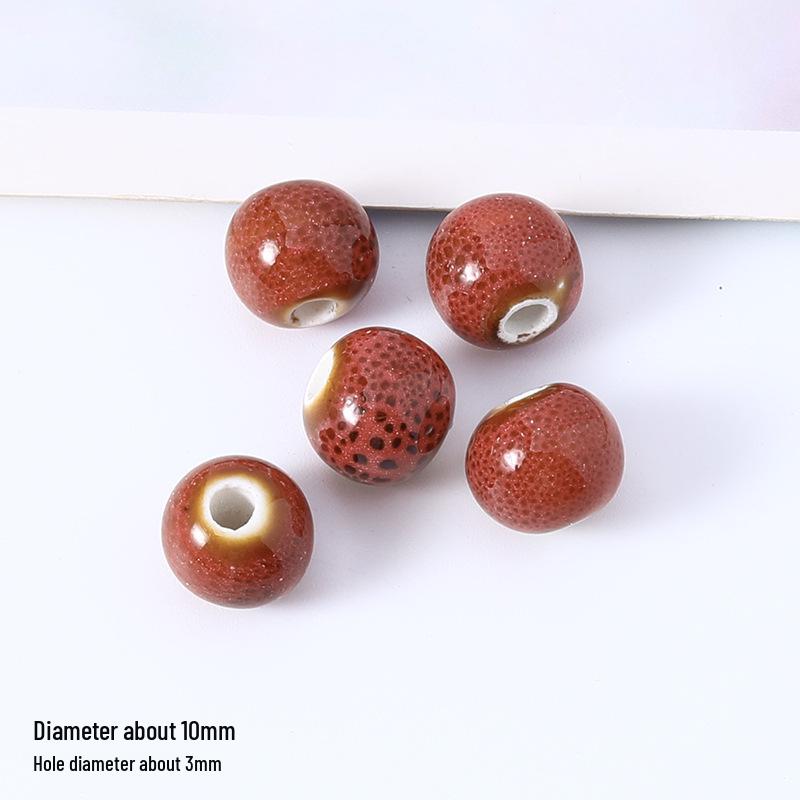 DIY Ceramic Jewelry Beads: 10mm Large Hole for Bracelet Making