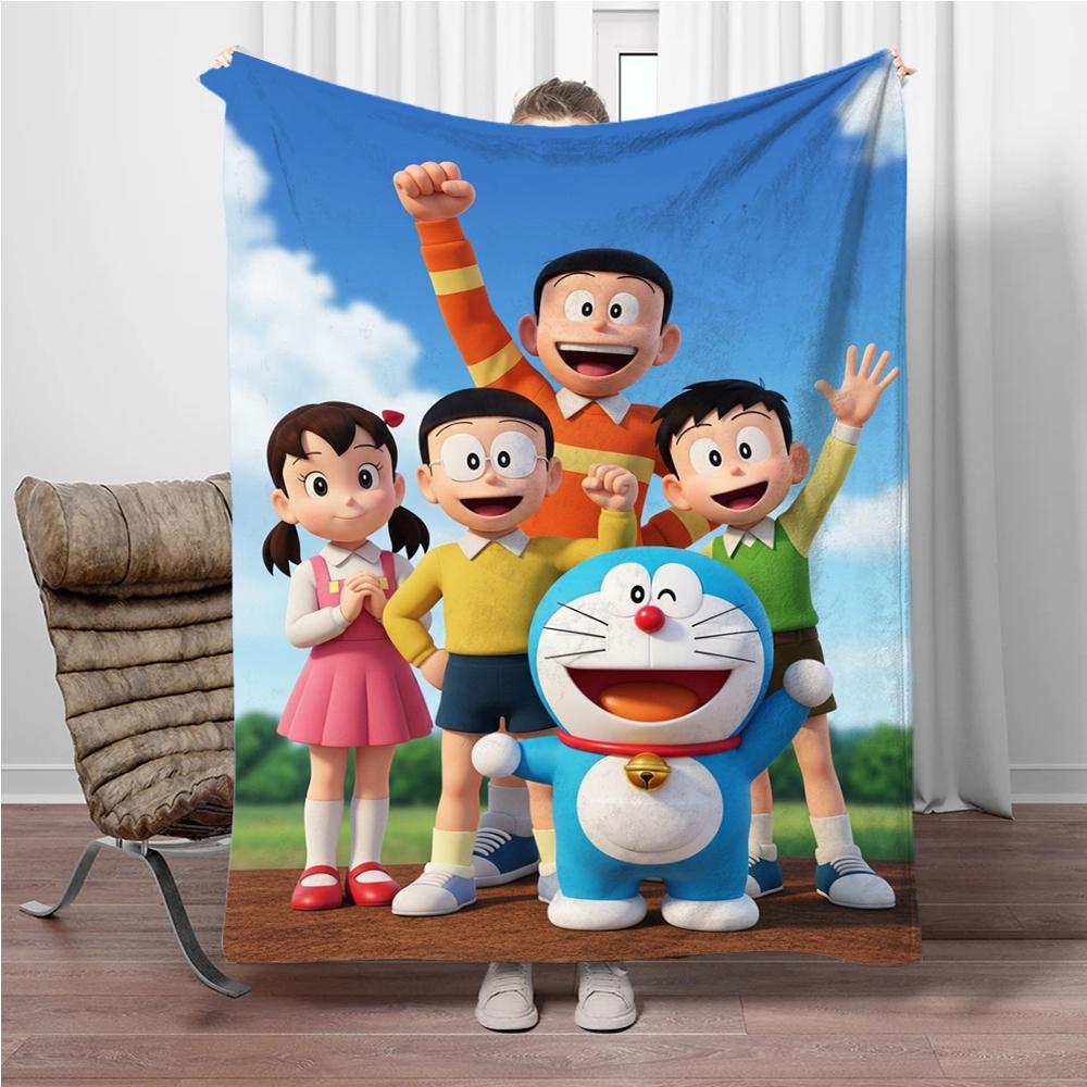 Doraemon Japonský Anime Deku Dívky Kluci Plyšový Dekorační Deku na Pohovku Novinka Teplý Deku na Všechna Roční Období Děti Student Děti Dárek