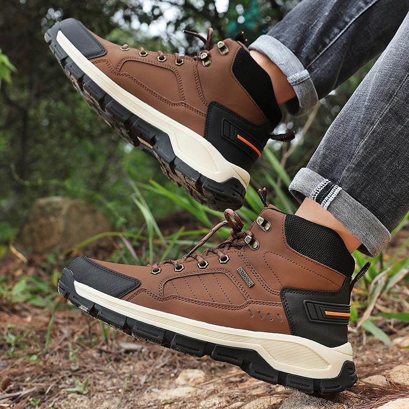 Men's outdoor hiking shoes four seasons new non-slip wear-resistant comfort walking sneakers fashion youth sports casual shoes
