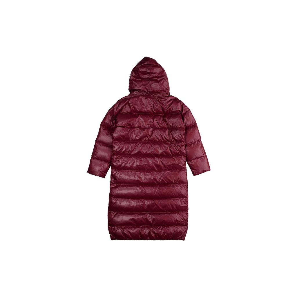 Nike Warm Hooded Long Down Jacket Women Outerwear Burgundy CU5821-638