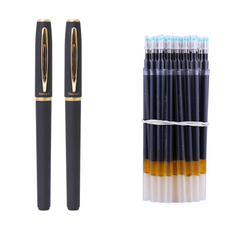 Business Signature Calligraphy Pen 0.7mm Black, Large Refill, Water-Based, for Office Use
