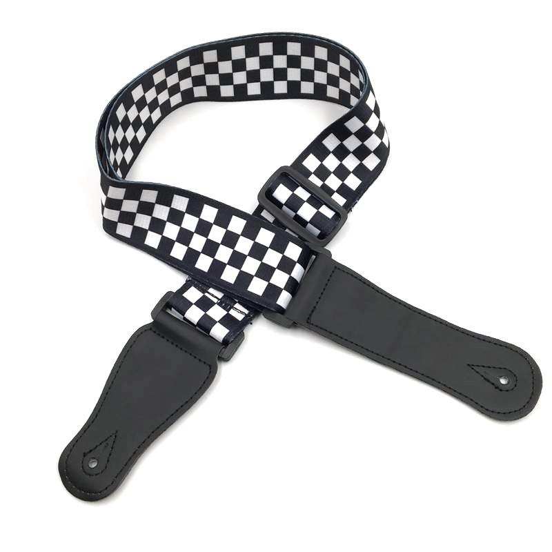 Ethnic Style Polyester Guitar Strap - Folk Classical Design, Widened Shoulder for Electric and Bass Guitars.
