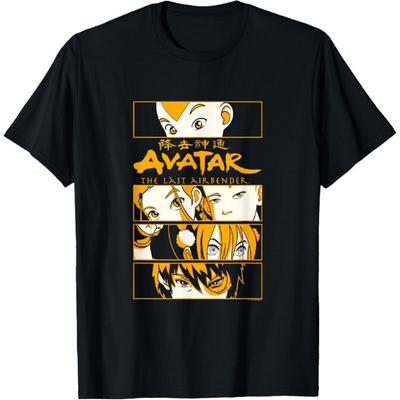 Avatar Gaang Aang Katara Sokka Toph Zuko Comic Style Split T-Shirt