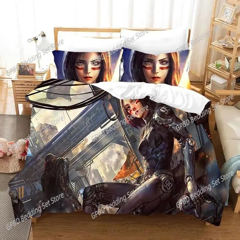 Comforter 3D Movie Alita Pattern Bedding Set For Bedroom Soft Modern S Comefortable Kids And
