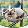 Cat Window Hammock Bed Strong Load-Bearing Cozy Perch for Feline Naptime Transparent Space Capsule for Sunbathing Cleaning