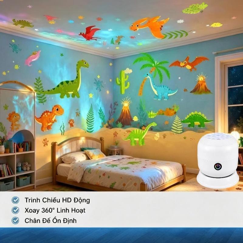 Led Starry Ocean Projection Light 360°Rotating Dynamic Night Light Usb Plug-In Creative Birthday Gift For Preferred Bedroom Lamp