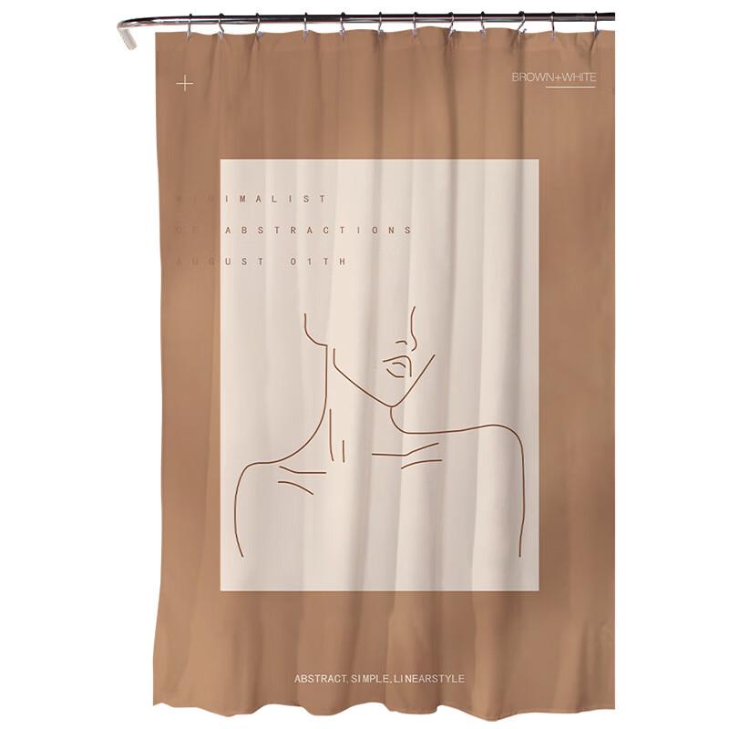LISM Hand-Painted Polyester Shower Curtain