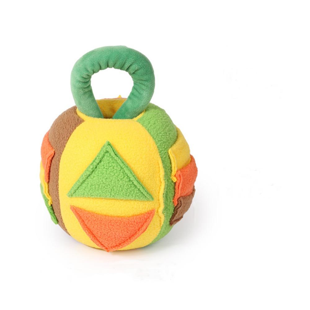 

Bite Resistant Dog Snuffle Ball Nonstop Play Flannel Dog Sound Chew Ball Color Splicing Interactive Toy Ball Aggressive Chewers зелёный