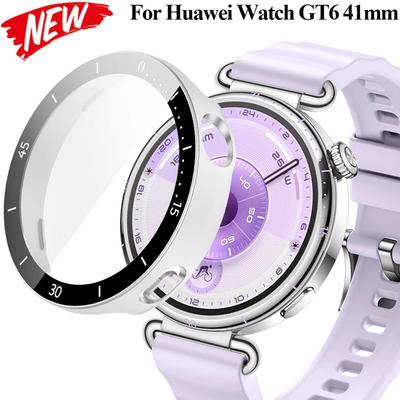 Tempered Glass Film+Case For Huawei Watch GT6 41mm Official Scale Screen Glass Protective Shell For Huawei Watch GT6 41mm Cover