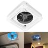 12V Manual Control Vents Fan Ceiling 2‑Way Air Ventilation with LED Light for RV Caravan Bus 11 X 11